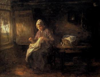 約瑟夫 伊斯拉爾斯 A Woman Sewing